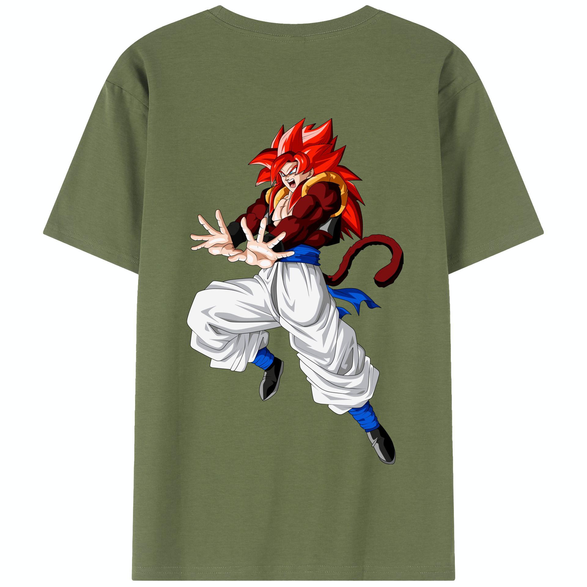 （画像用） ドラゴンボール 孫悟空（そん ごくう）Son Goku カカロット DRAGON BALL Kakarotto 綿100％半袖Tシャツ（背面プリント）